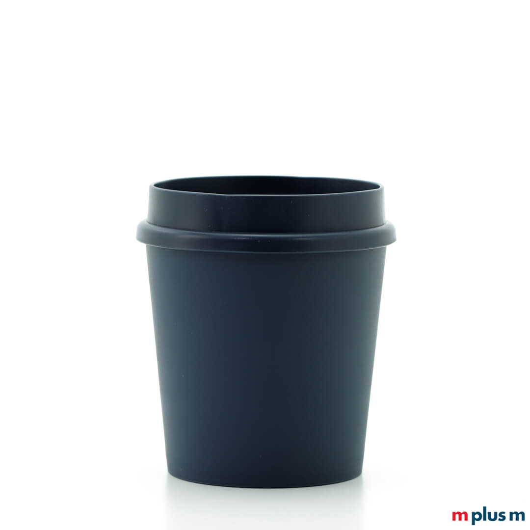 Blauer Mehrweg-Becher als Werbegeschenk individualisieren