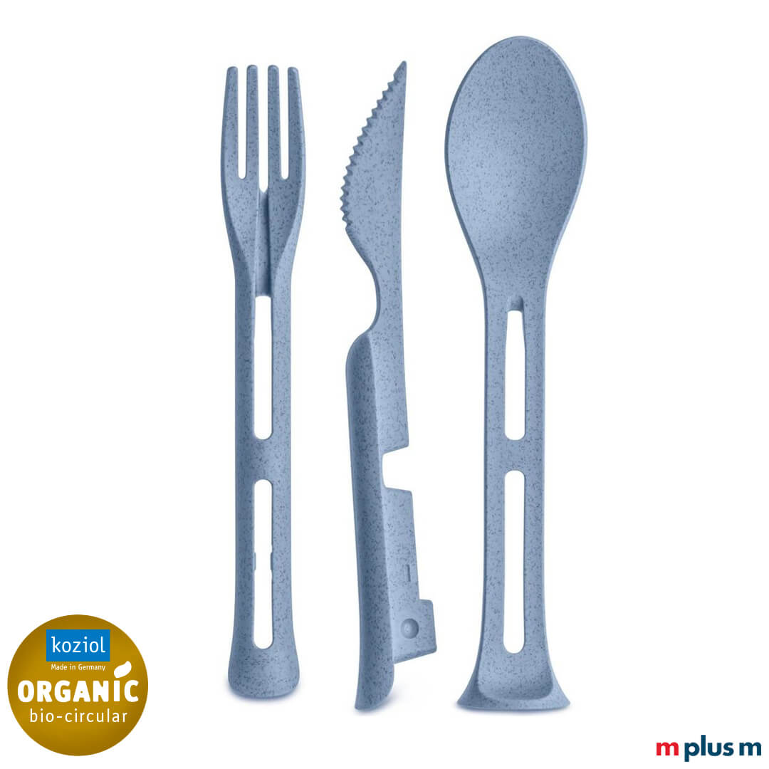 Koziol Klikk Pocket Organic Einzelteile - Messer, Gabel, Löffel