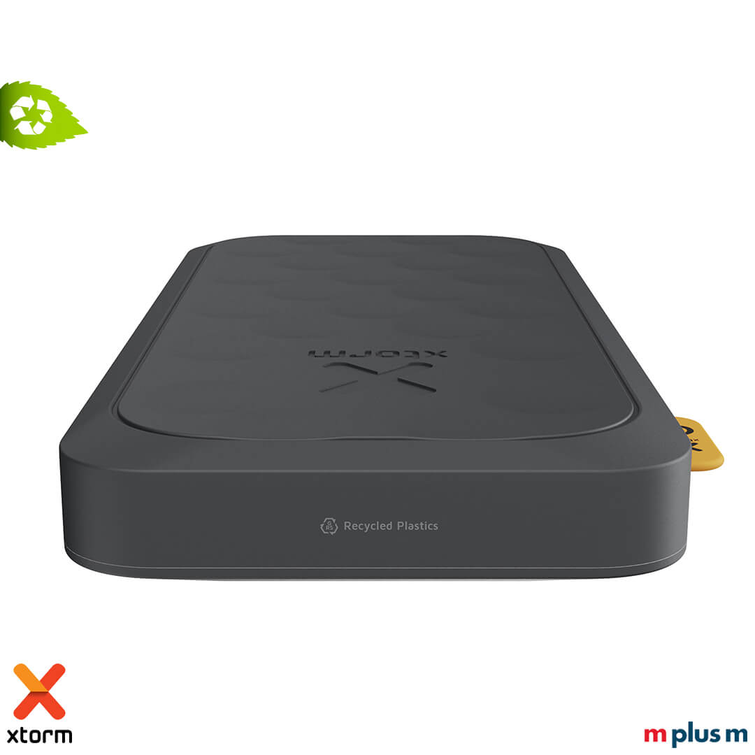 Kraftvolle 10.000 mAh Powerbank FS5 Black Edition mit USB-C PD, USB-A QC 3.0 und modernem, griffigem Oberflächenmuster