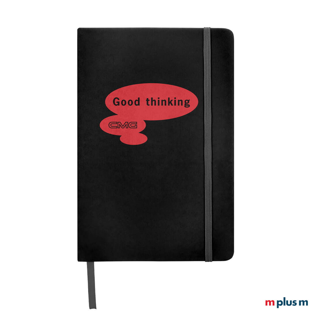 Inspiration Din A5 Notizbuch, 96 linierte Blätter, Leseband, bedruckt in der Farbe Schwarz