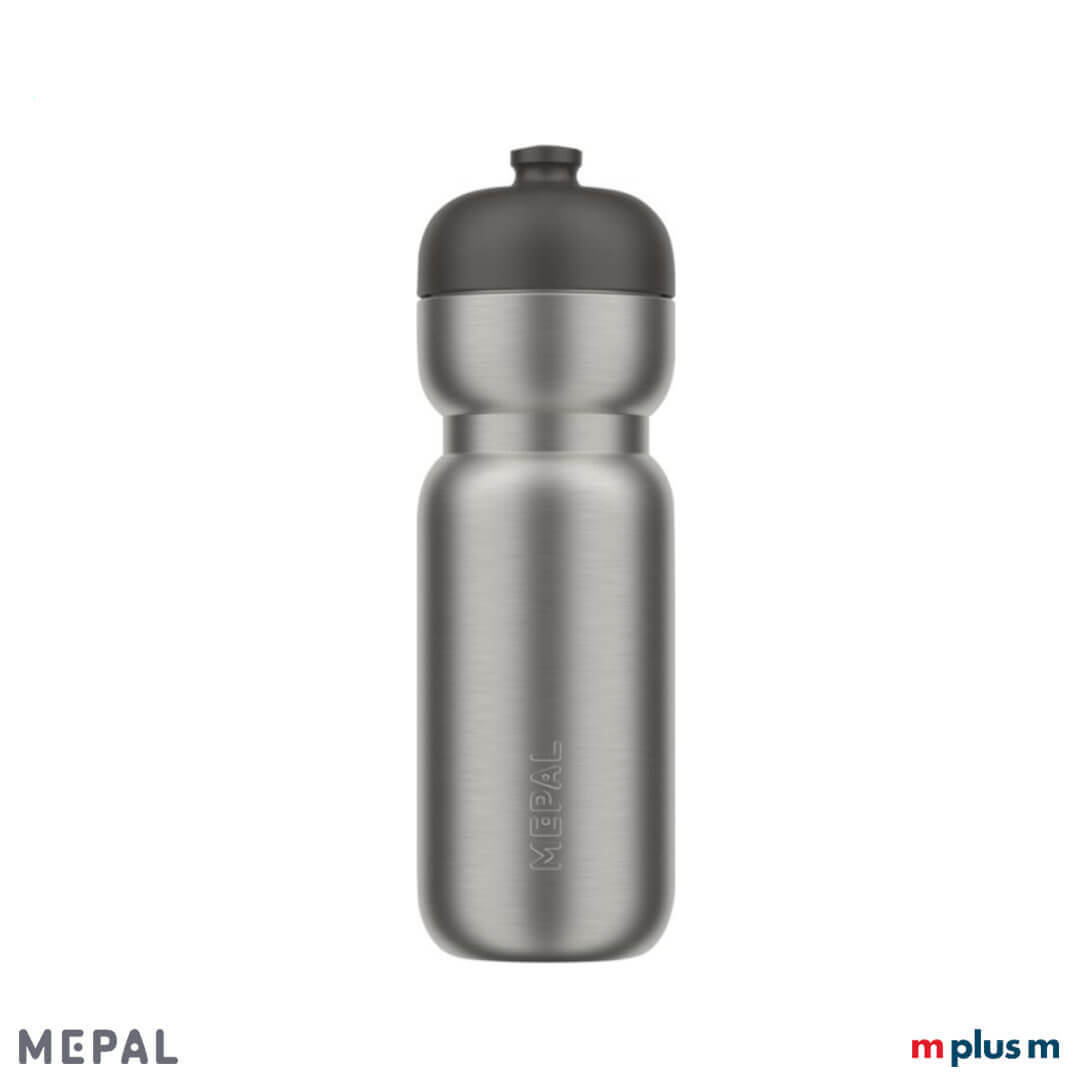 Mepal Edelstahl Sportflasche Pull 800 Schwarz mit Logo bedrucken 