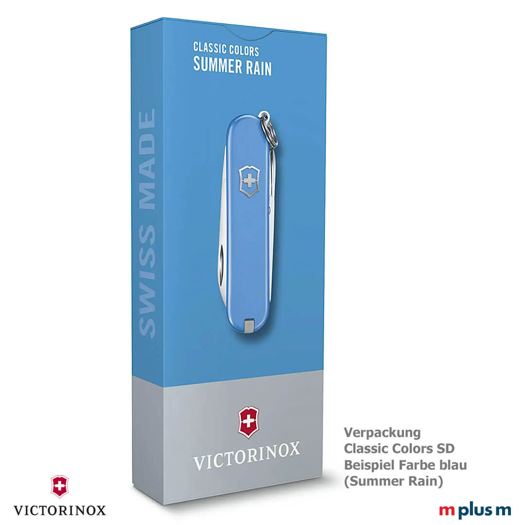 Geschenkverpackung für Kleines Schweizer Taschenmesser 'Classic SD Colors' in Hellblau