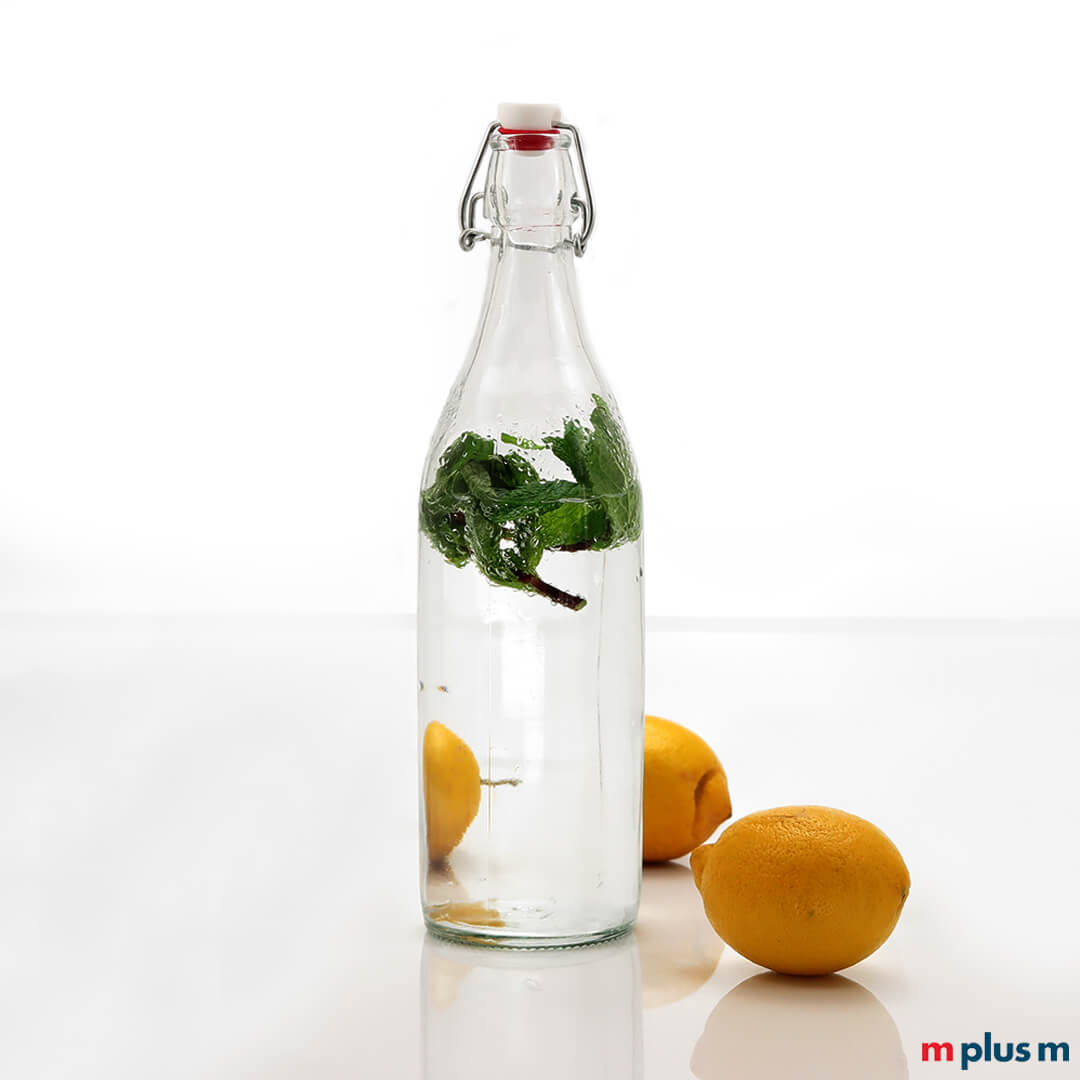 Bügelverschluß Glasflasche als Werbeartikel aus Eruopa