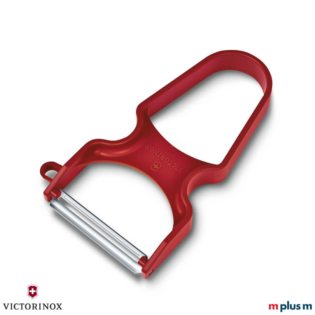 Roter Victorinox Rapid Sparschäler als Werbeartikel