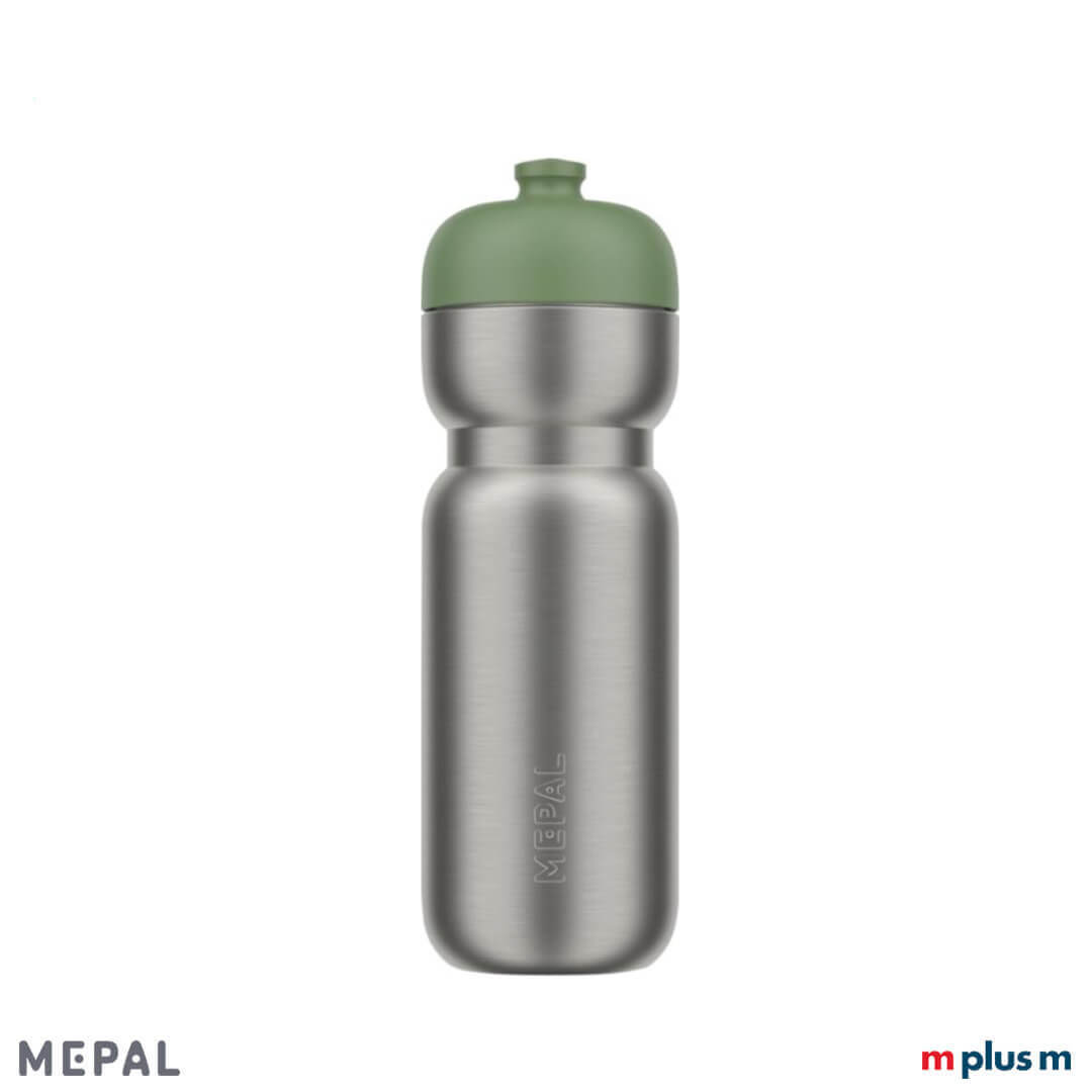 Mepal Edelstahl Fahrradflasche Pull 800 Grün mit Logo bedrucken