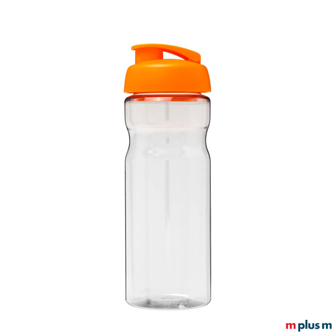 Nachhaltige orangene Sportflasche mit Ihrem Logo bedrucken