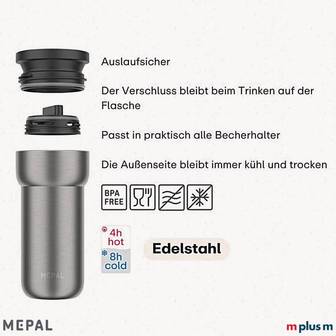 Mepal Thermobecher Ellipse – für den stilvollen Start in den Tag mit frisch duftendem Kaffee bis zum letzten Schluck