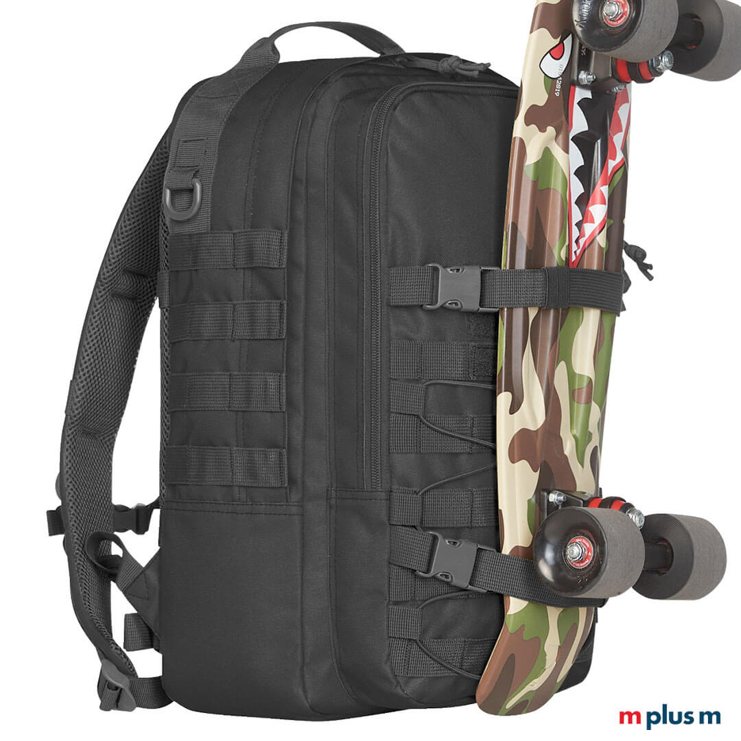 Junger Laptop Rucksack Halfar Molle in Schwarz mit logo bedrucken