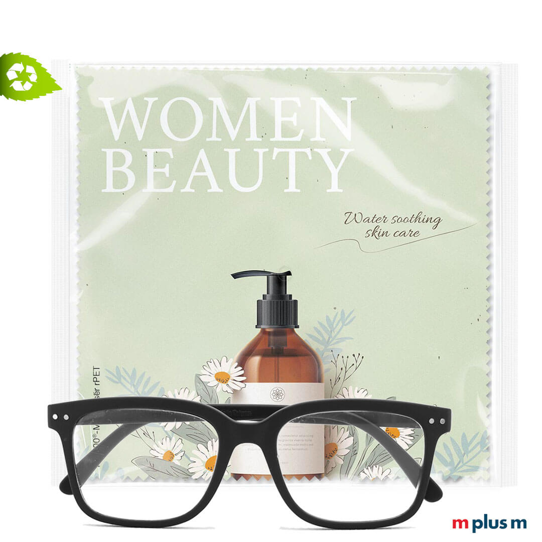 'Recycling Microfaser Tuch 18 x 18 cm' im Pergaminbeutel