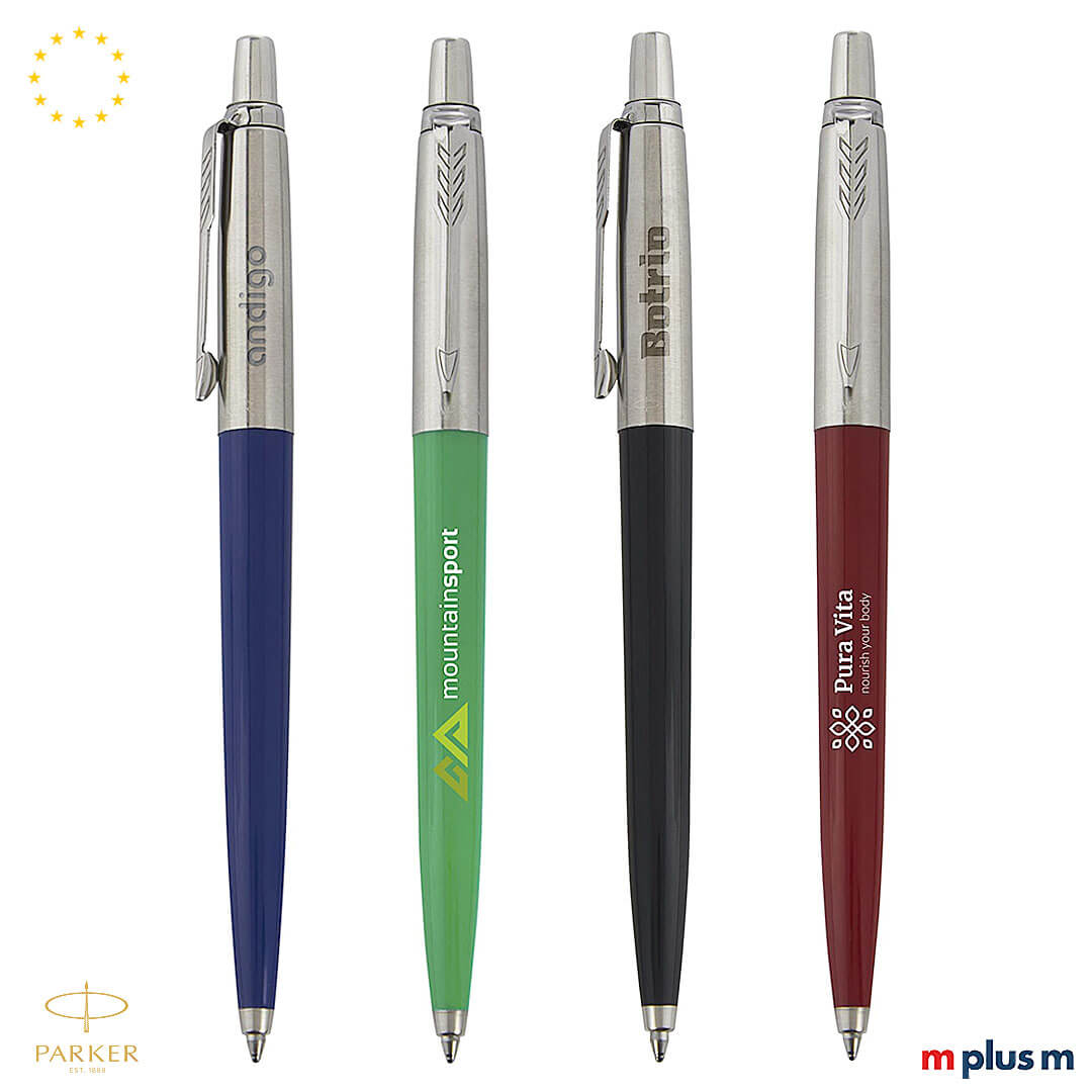 Parker Jotter Recycled Kugelschreiber als Werbegeschenk mit Logo bedrucken