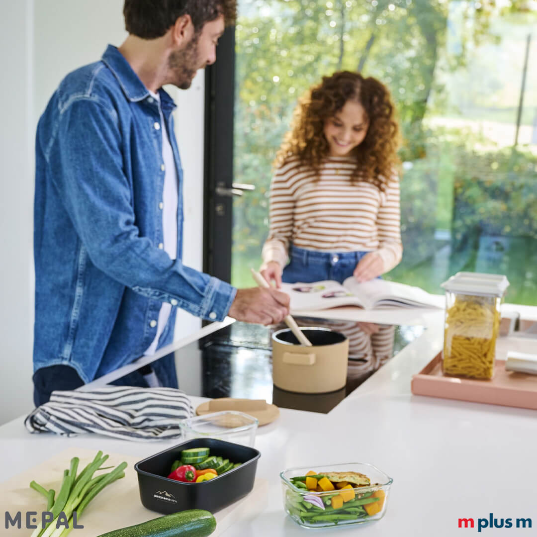 Mepal EasyClip 1l Frischbox zum Lagern von Gemüse und anderen Lebensmitteln