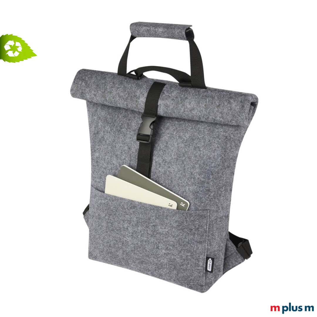 Nachhaltige Fahrradtasche mit individuellem Logo bedrucken aus Recycling-Material