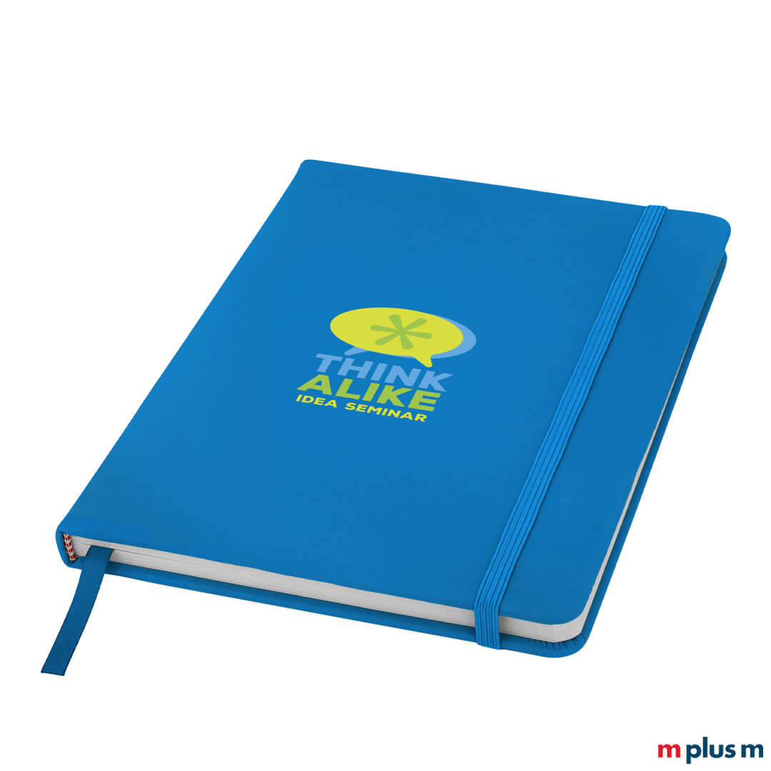 Hellblaues Inspiration Din A5 Notizbuch zum gestelten mit FSC-zertifiziertem Papier, 96 Blätter