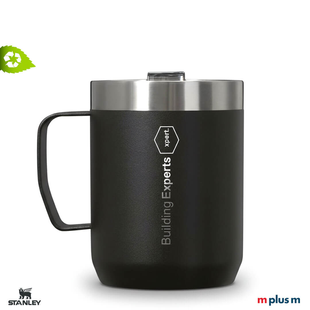 Schwarzer Stanley Classic Legendary Camp Mug 236 ml mit Logo Gravur