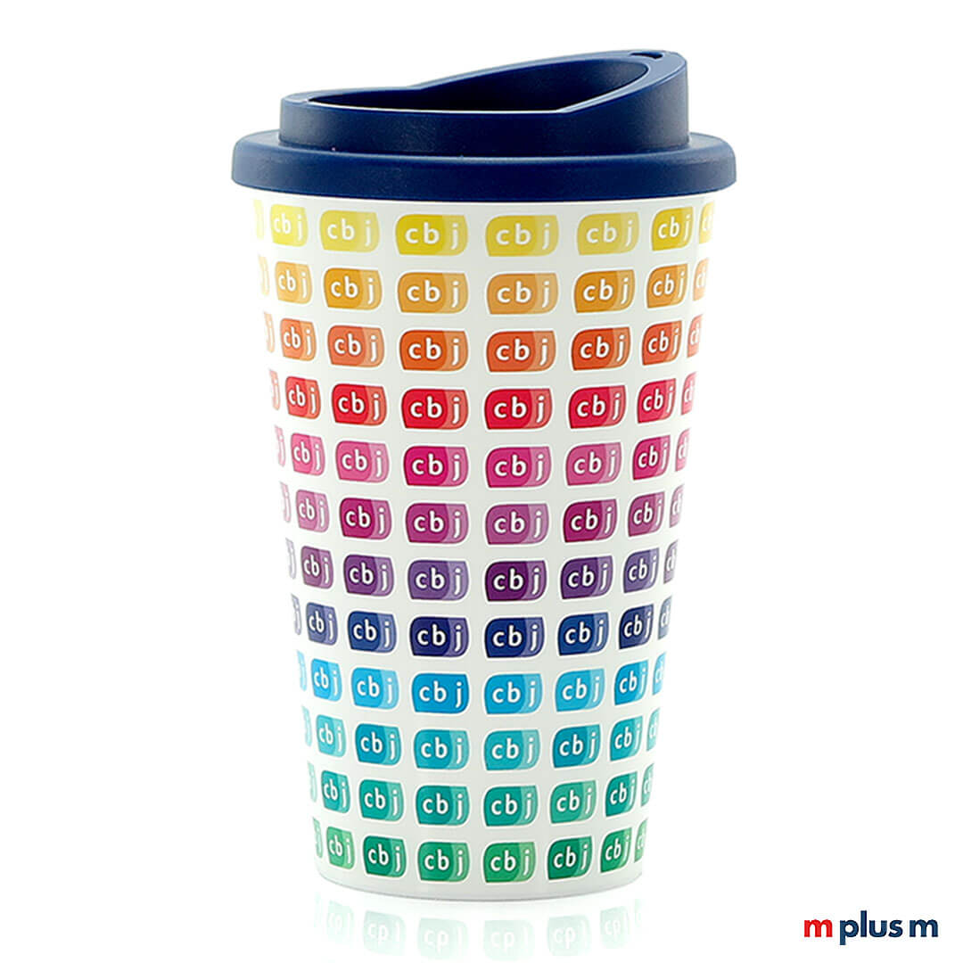 Allover Coffee Shop Thermobecher aus Europa mit Doppelschalen-Isolierung und Schraubdeckel, robuster Mehrwegbecher mit Logo Druck personalisiert