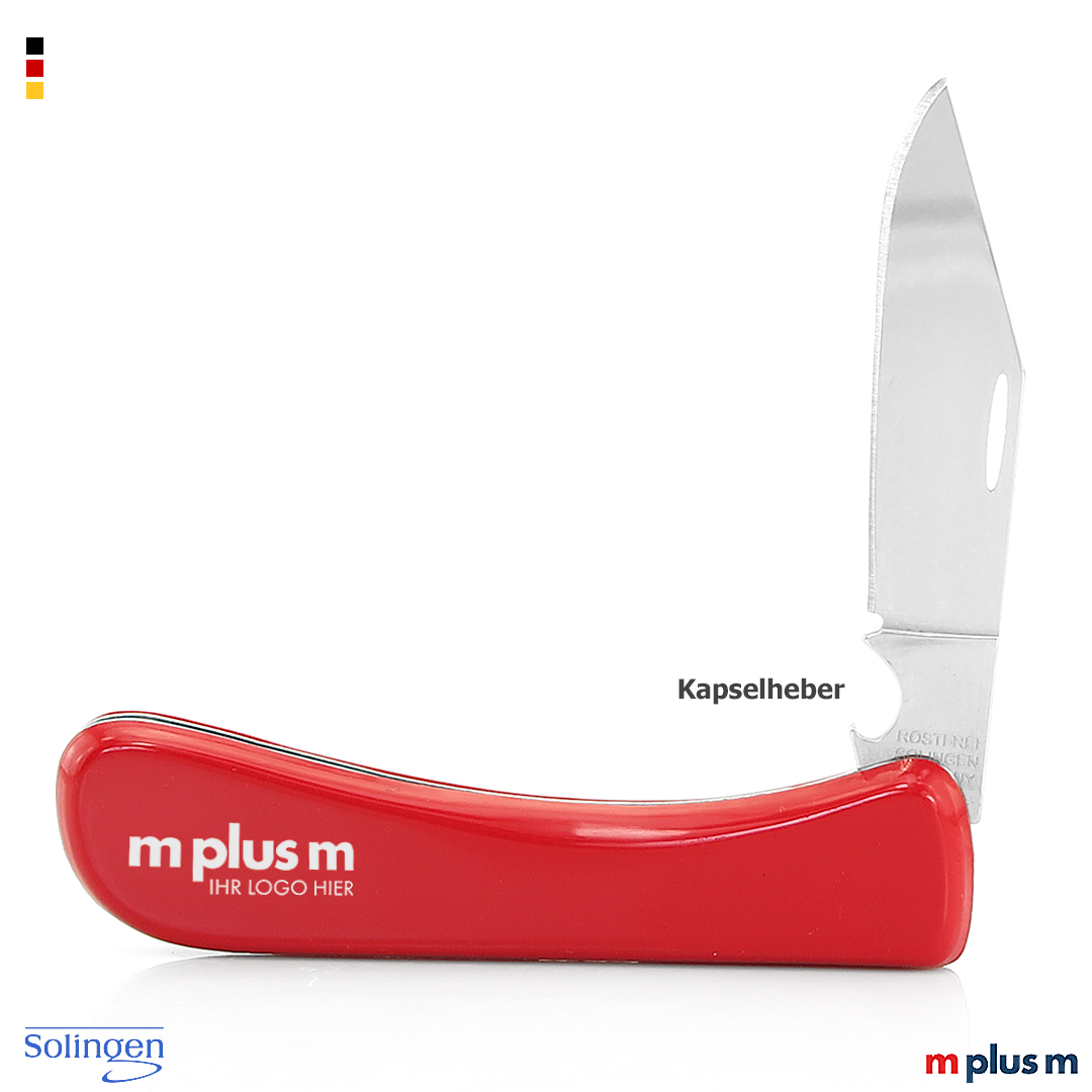 Auch mit polierter Klinge und Kapselheber lieferbar: Das Solinger Einklingenmesser