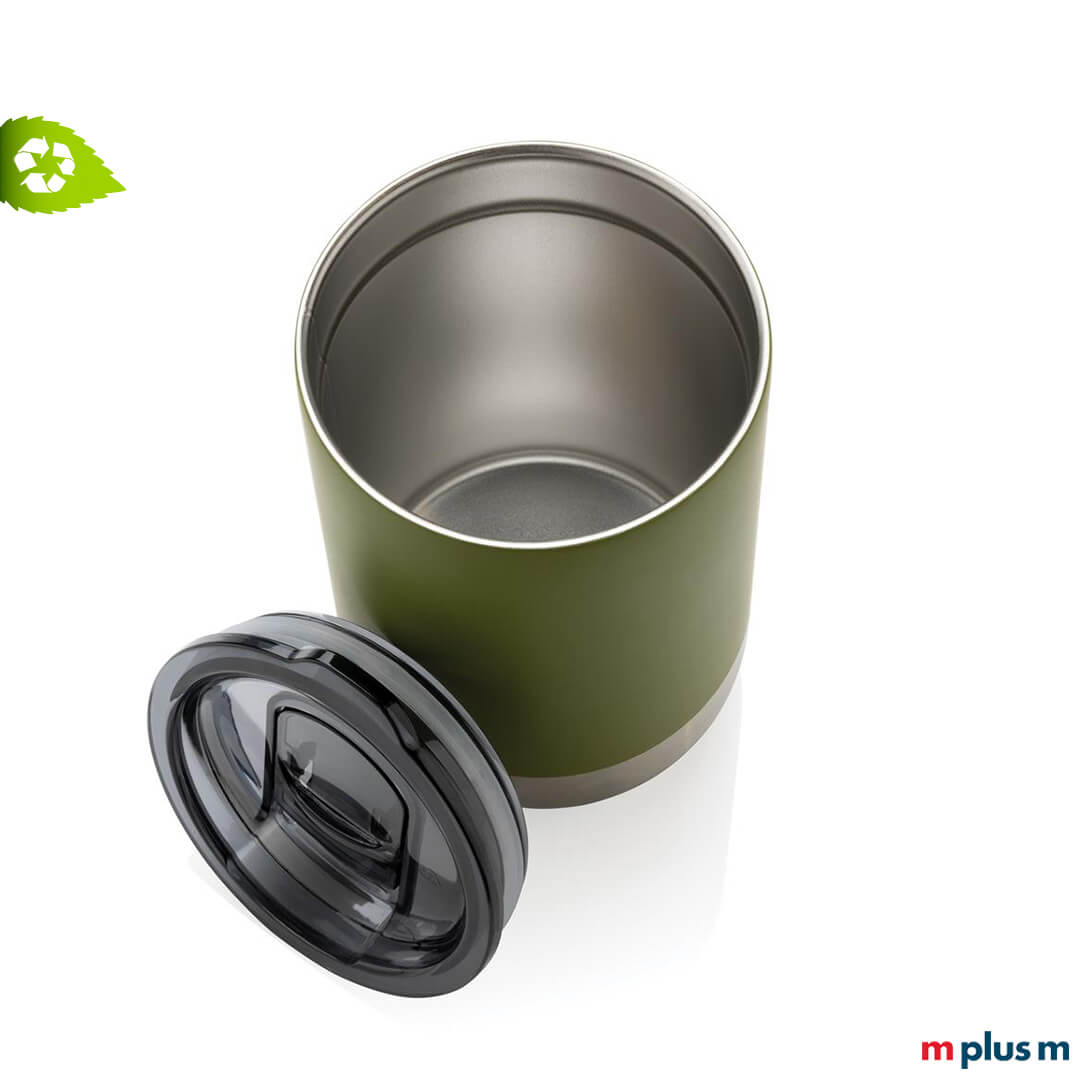 Recycelter Becher mit individuellem Logo Druck als Werbeartikel