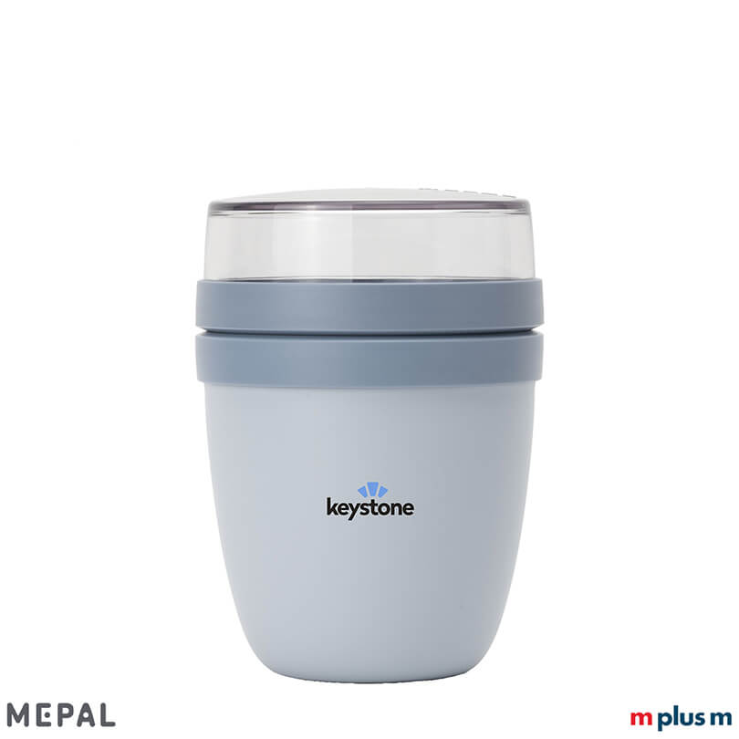 Mepal Lunchpot Ellipse Mini hellblau 100% auslaufsicher für unterwegs, ideal als Werbegeschenk mit Logodruck