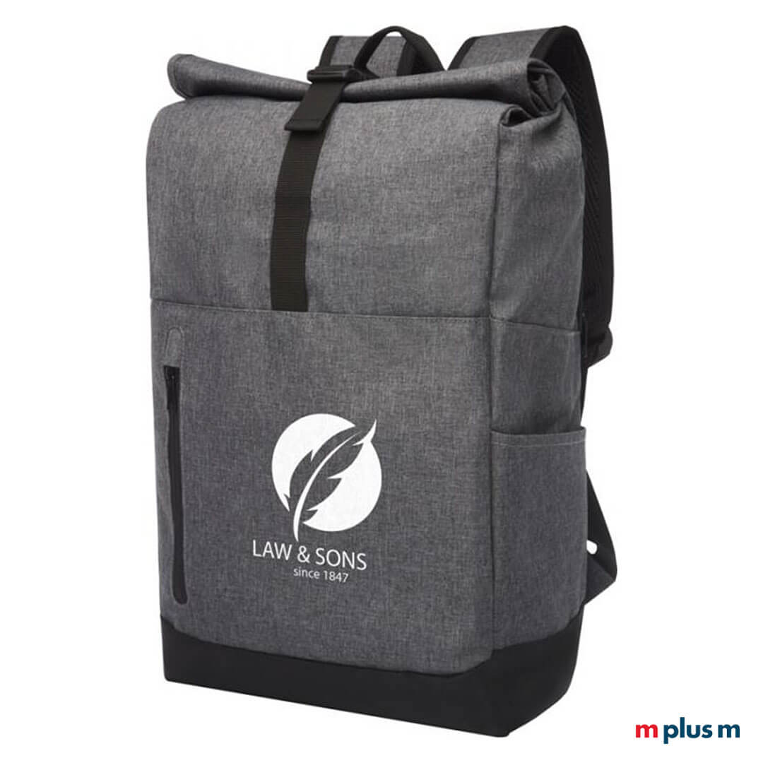 Laptop Rucksack Albert aus strapazierfähigem Polyester mit Logo bedrucken