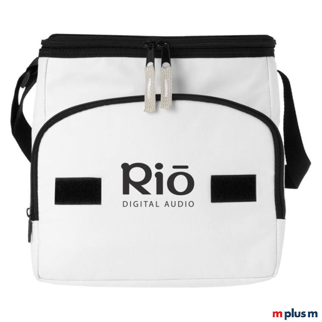 Faltbare Kühltasche Shoppy in Farbe weiß mit Logo Druck
