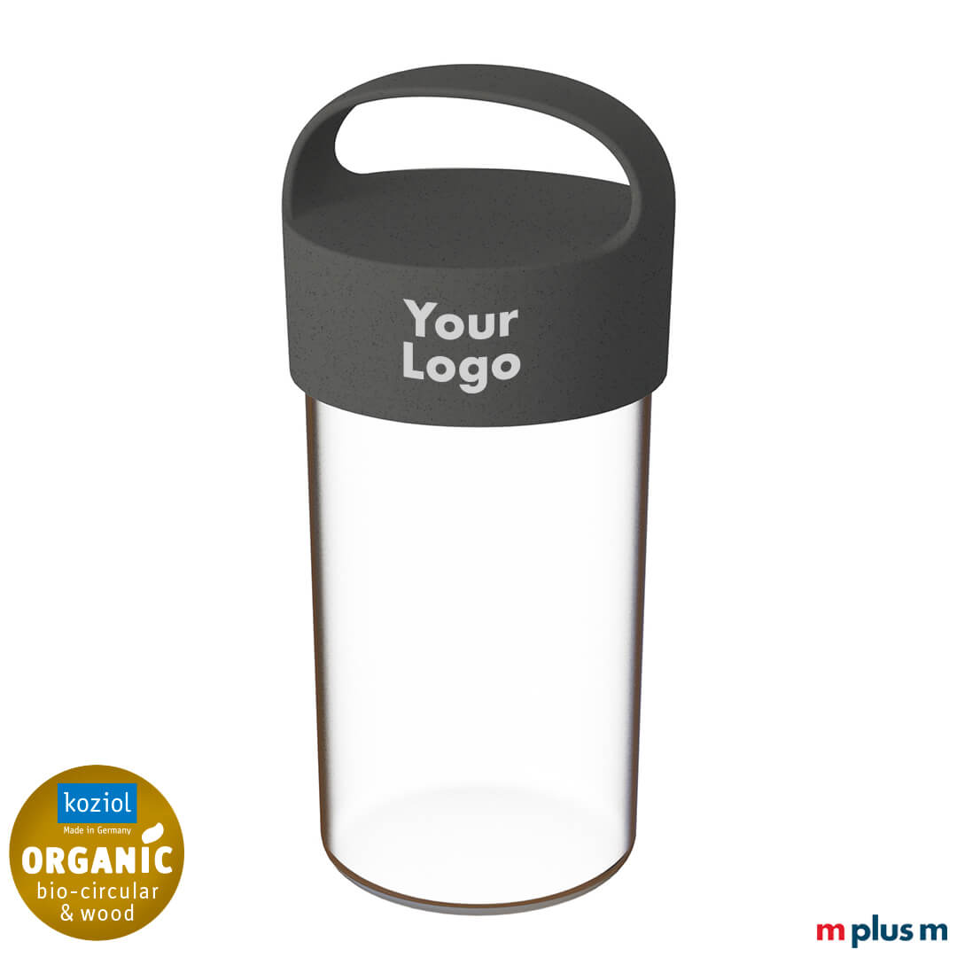 Logo-Druck auf Koziol Flasche