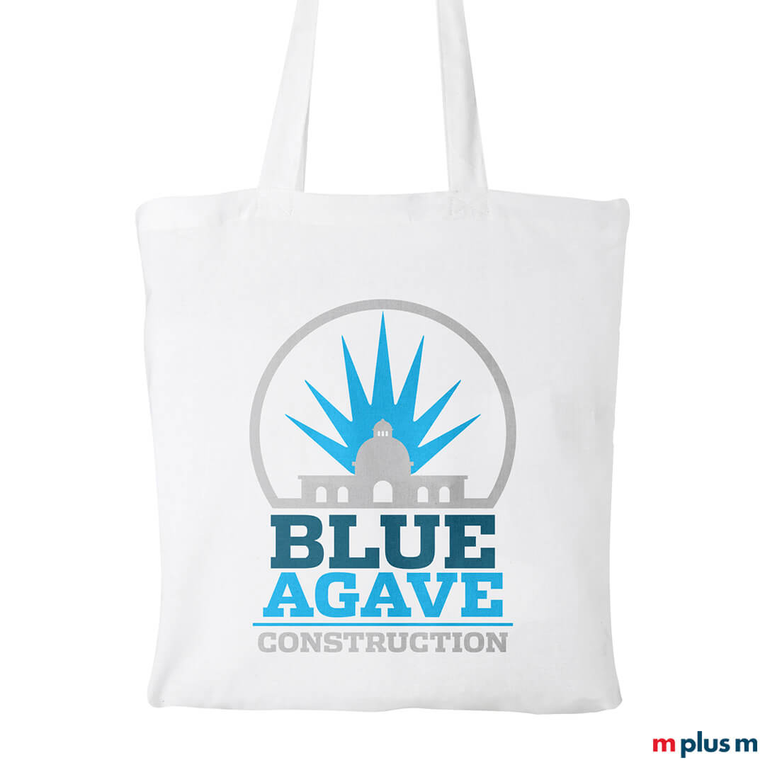 Günstiges Giveaway: Weiße Stofftasche Paula 140 mit Logo-Druck