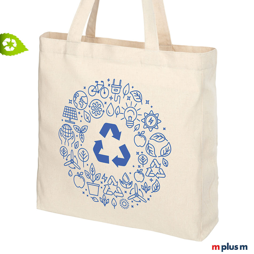 Schöne Werbetasche: Stofftasche Santos 210 in Farbe Natur mit Logo Druck