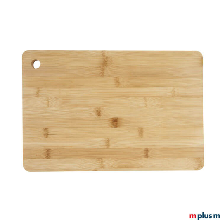 Große Schneidefläche auf Bambusbrett Thomas als Werbeartikel