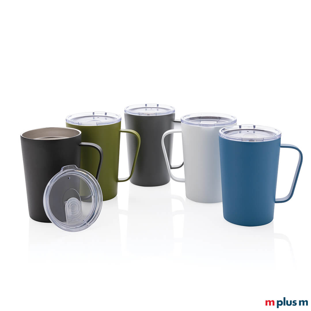 Recycling Steel Jack Thermobecher in verschiedenen Farben aus recyceltem Edelstahl, individuell mit Ihrem Firmenlogo bedruckbar, lange temperaturhaltend