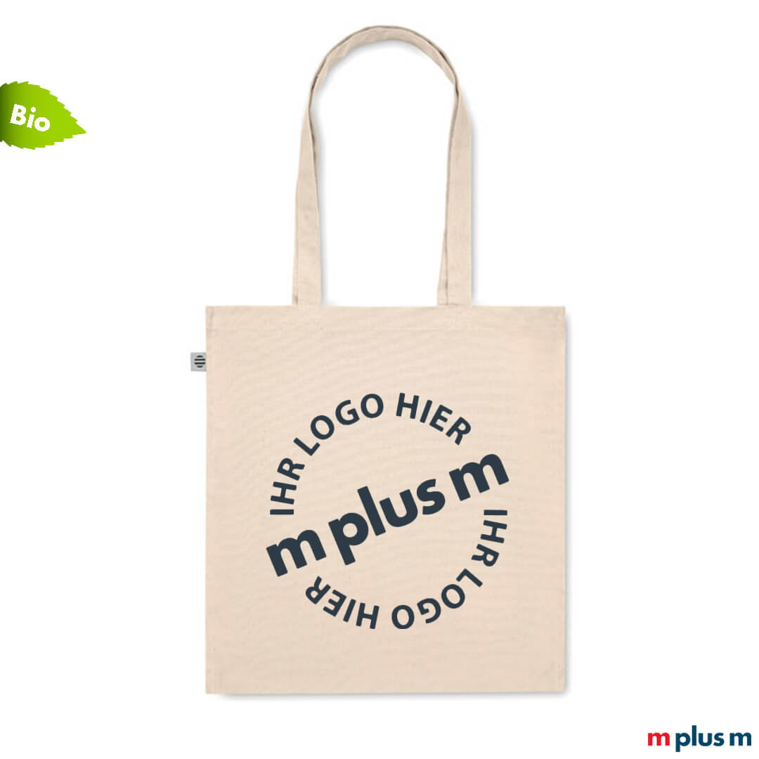 Bio Stofftasche naturfarben mit Logo bedrucken lassen – schon ab 100 Stück
