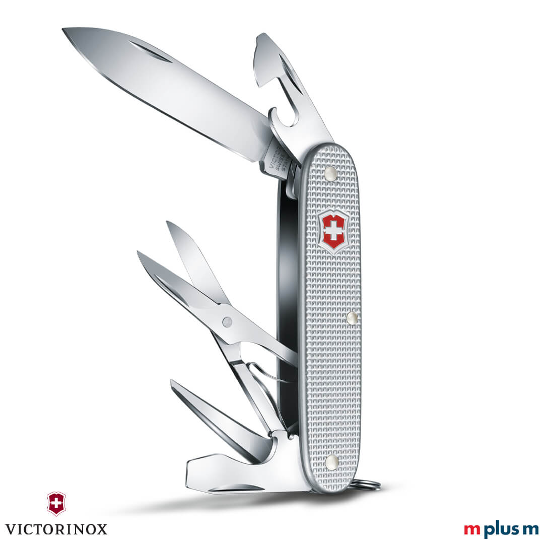 Elegantes Schweizer Taschenmesser 'Pioneer X Alox' von Victorinox. Als Werbegeschenk schön mit Logo Gravur ab 50 Stück.