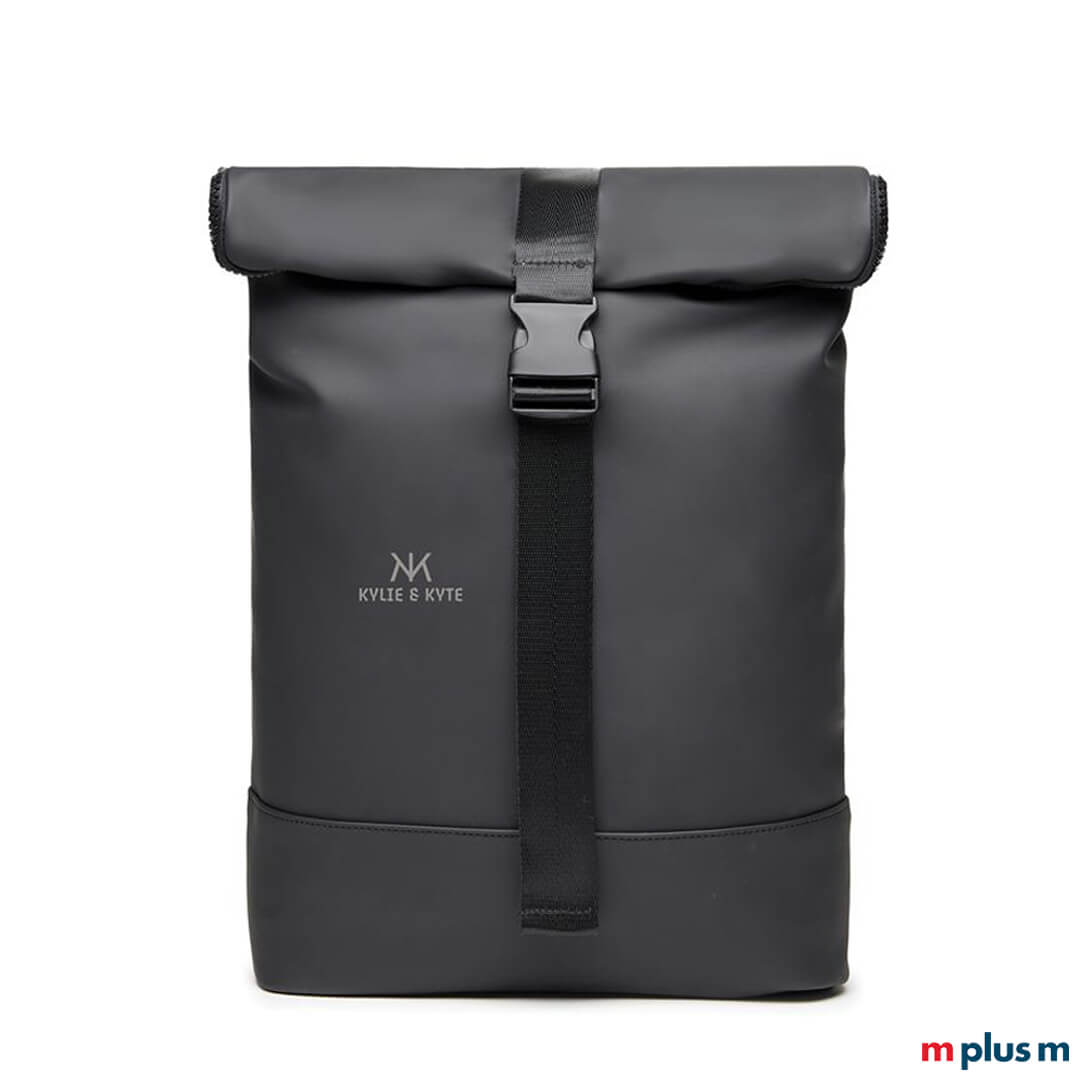 Schwarze nachhaltige Tasche mit Motiv bedruckt zum verschenken als Werbearitkel