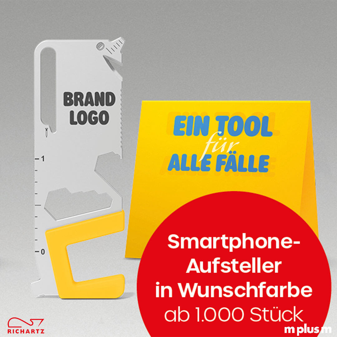 Das Key Tool mobile von Richartz ist ab 1.000 Stück mit Smartphonehalter in Wunschfarbe lieferbar