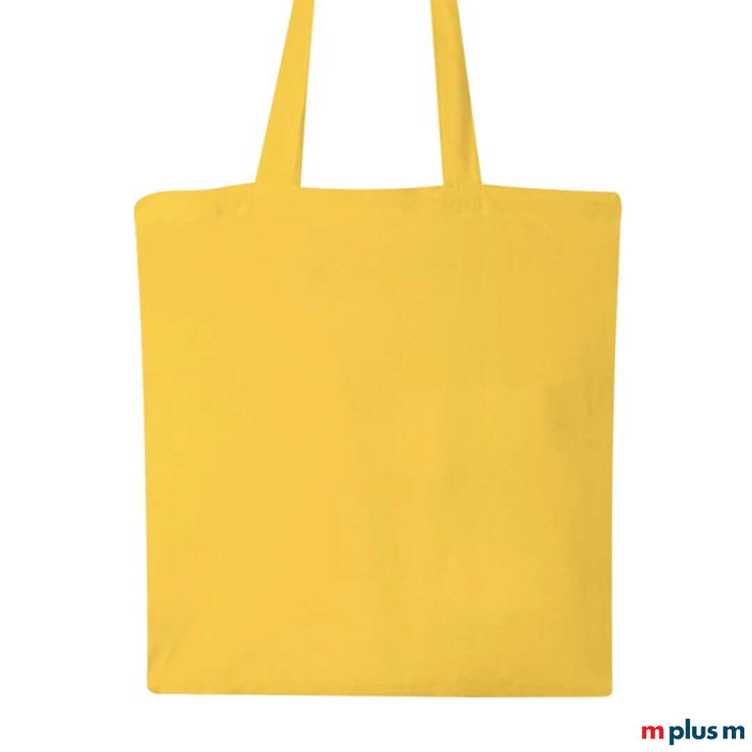 Gelben Stoffbeutel bedrucken