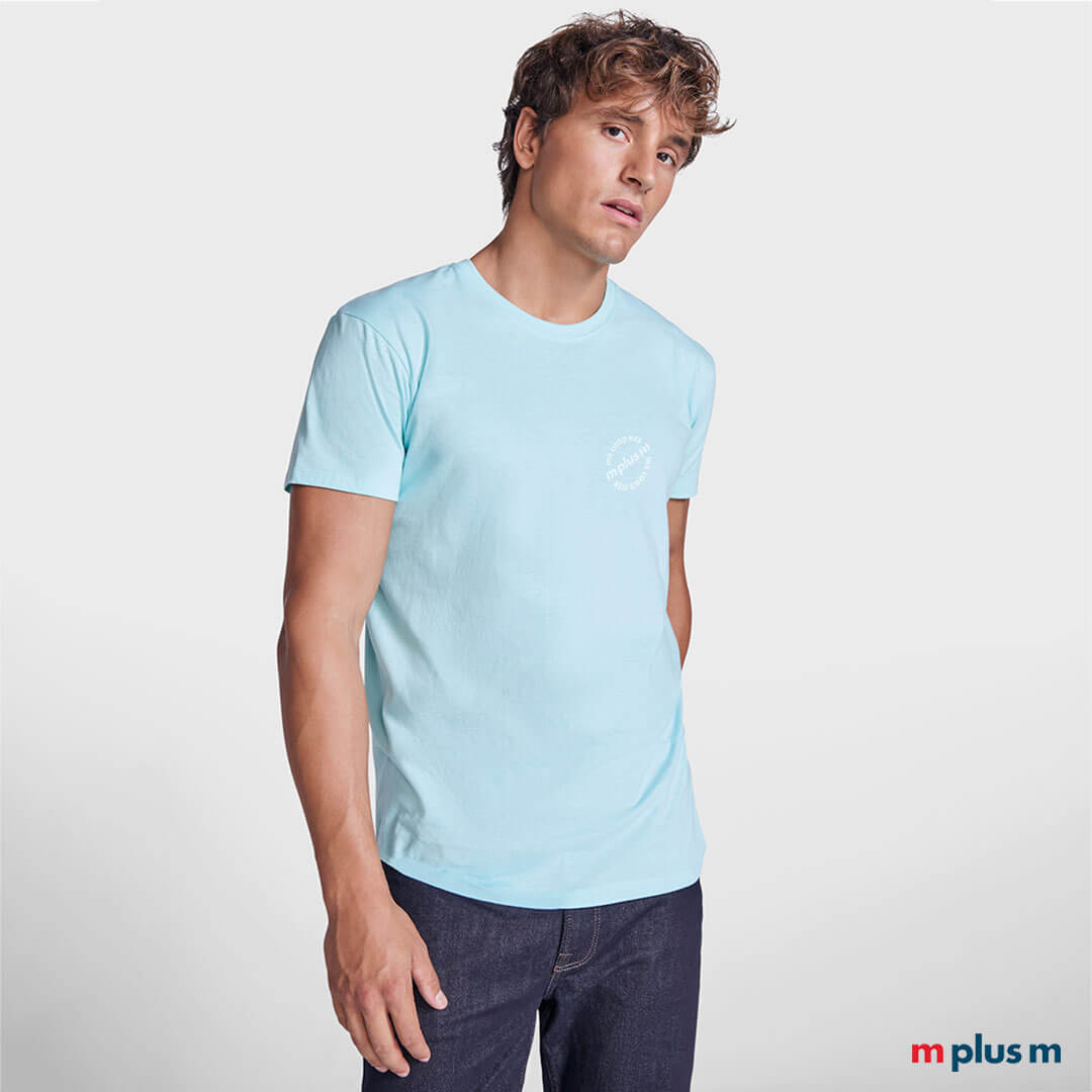 Hochwertiges und preiswertes kurzarm T-Shirt Herren aus OEKO-TEX® Baumwolle – mit individuellem Logodruck, EXPRESS Versand verfügbar