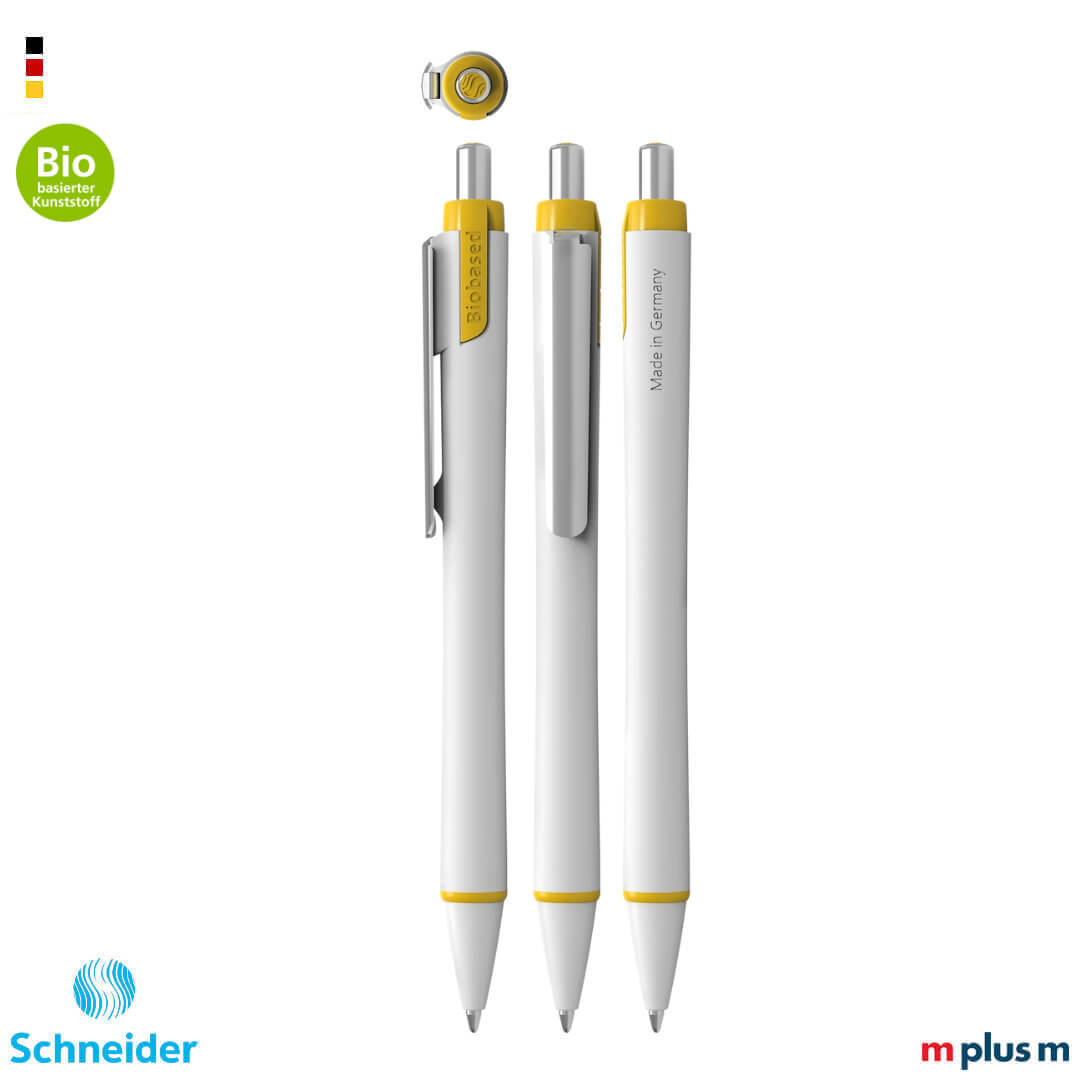 Schneider Xite Promo Kugelschreiber in Gelb mit Logo bedrucken