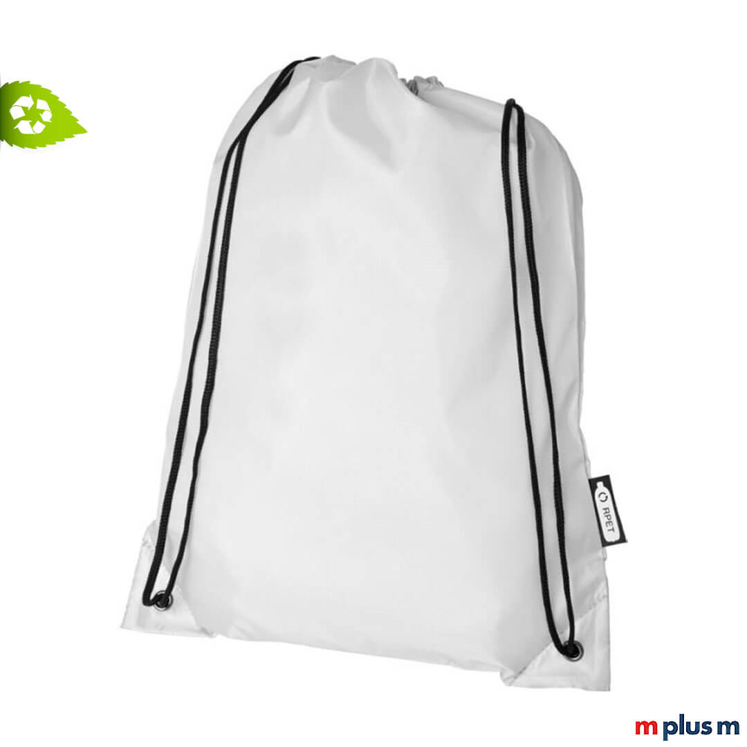 Schwimmtasche weiß mit Logo Motiv bedrucken. Perfekt als Sporttasche geeignet