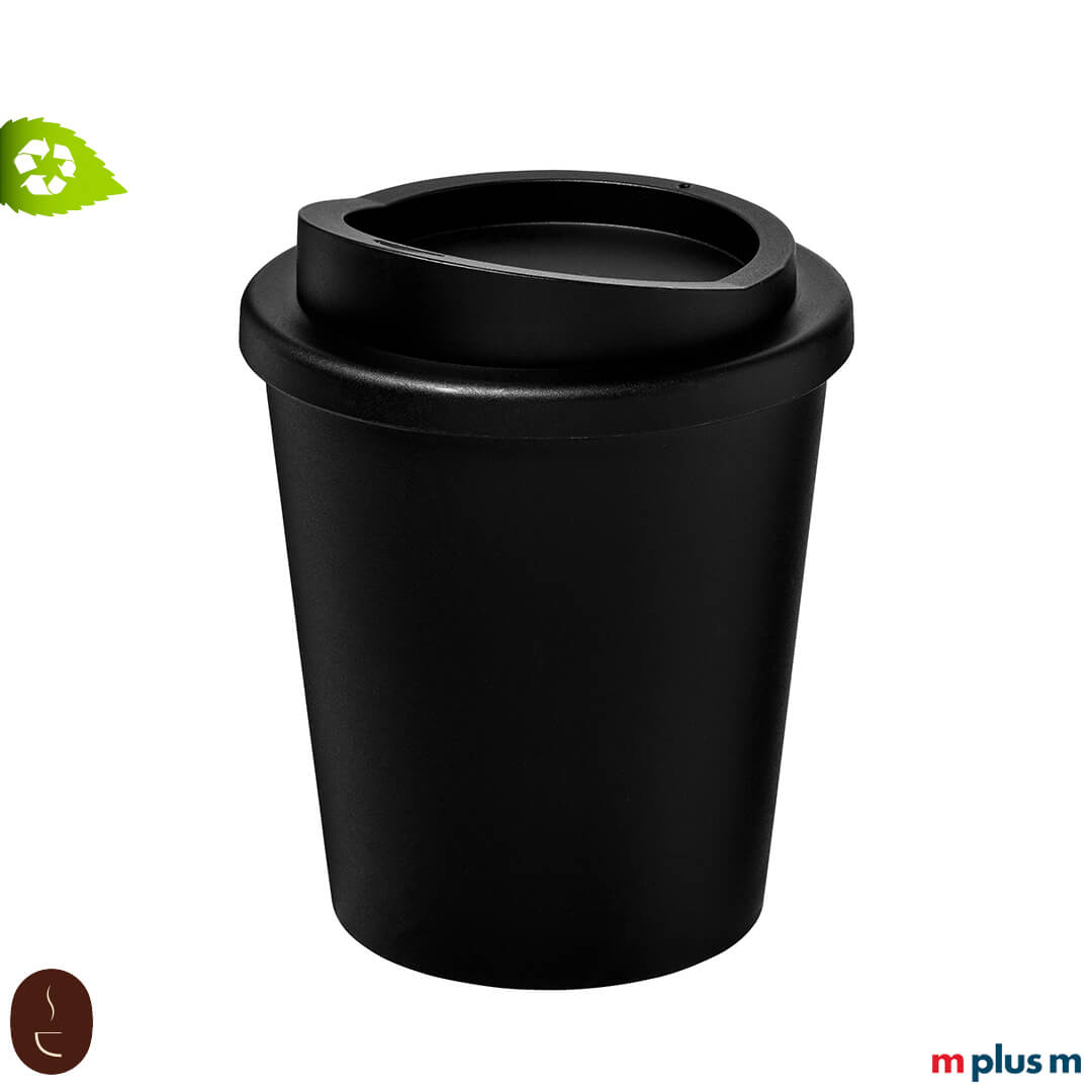 Green Early Bird Recycling Thermobecher 250 ml mit doppelwandiger Isolierung und strukturiertem Farbeffekt aus 100% recyceltem PP
