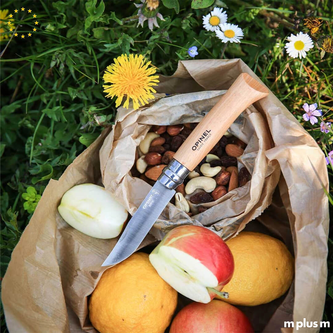 Opinel Taschenmesser mit Logo – Modell No 7 aus nachhaltigem Holz