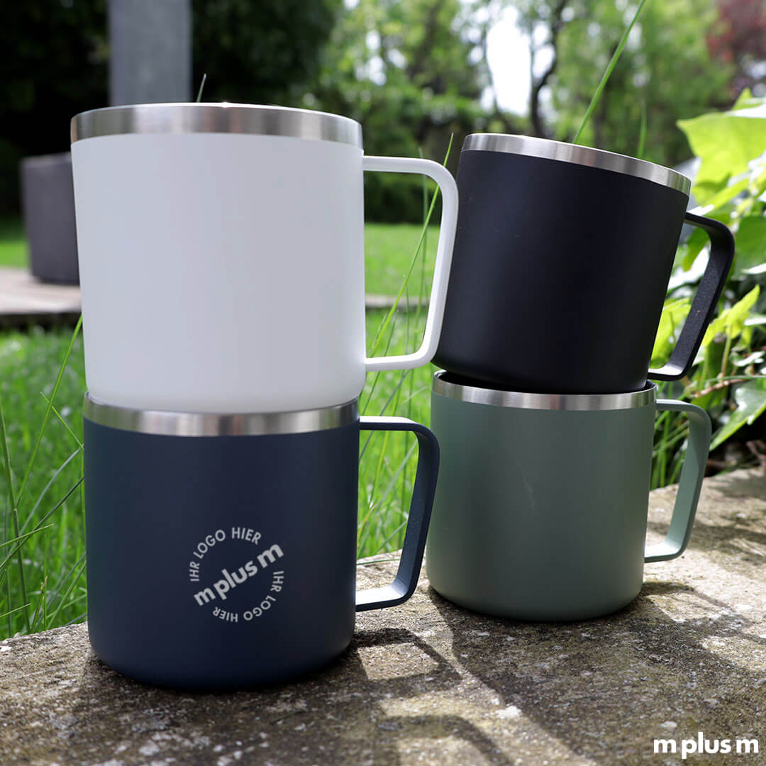 Isoliertasse in 4 Farben mit Ihrem Logo individualisiert