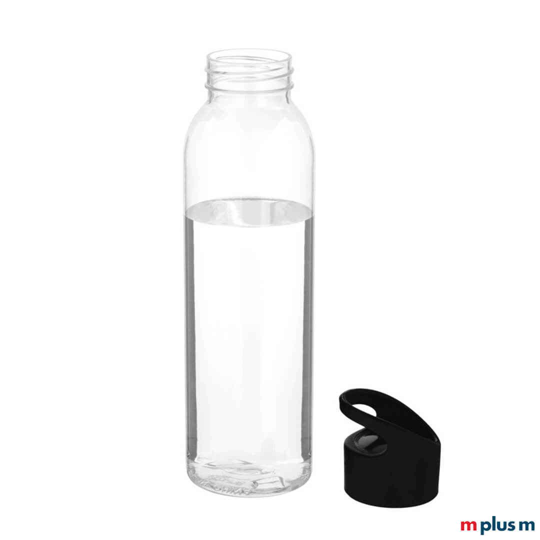 Transparent-schwarze Flasche mit Ihrem Logo bedrucken