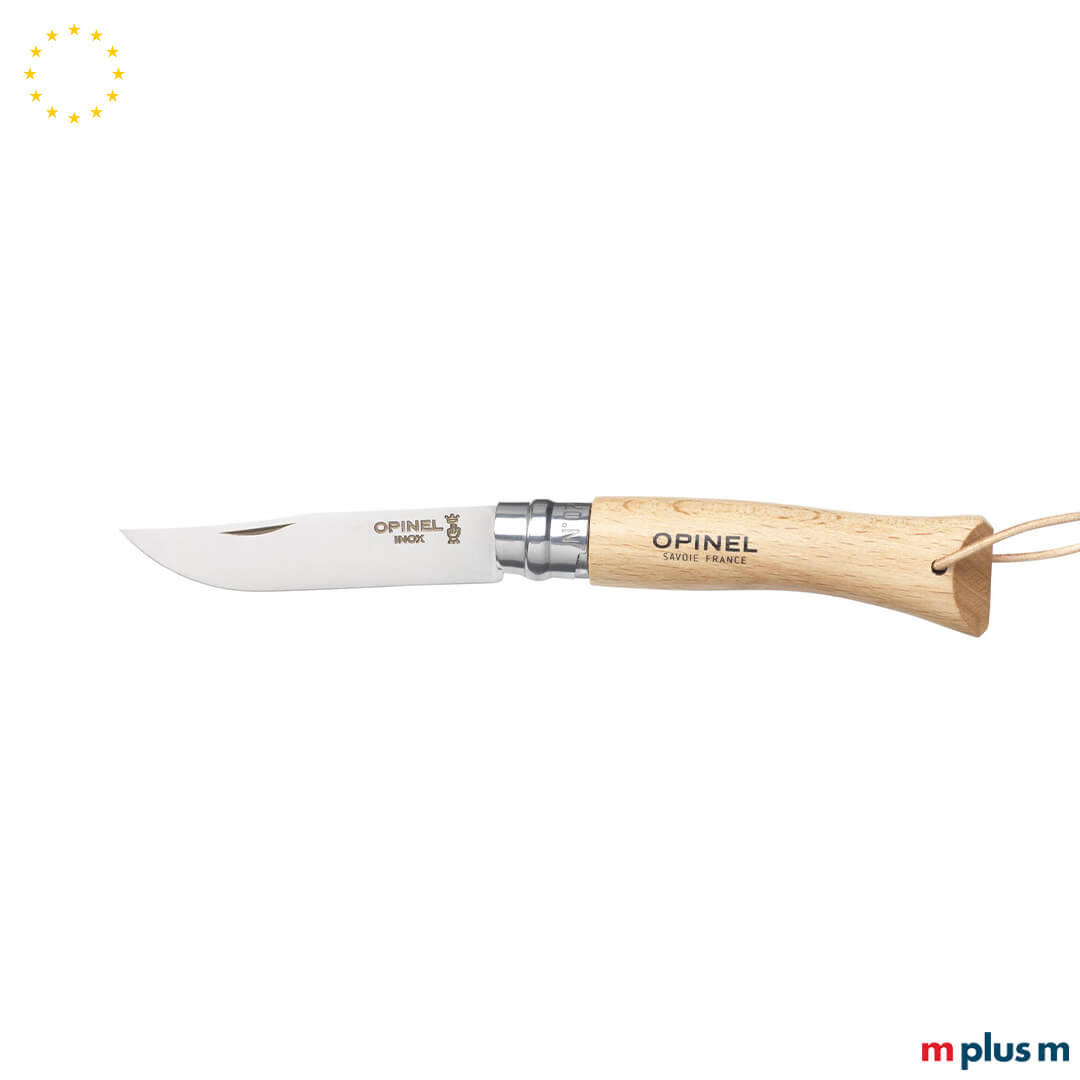 Logo-bedrucktes Opinel Taschenmesser aus nachhaltigem Holz