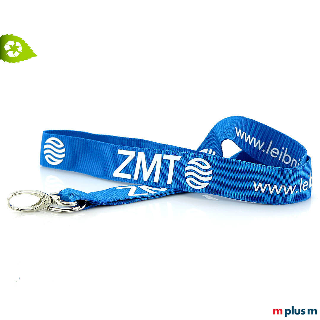 Recycling Schlüsselband aus rPET ♻️ mit Logo Druck als Werbeartikel