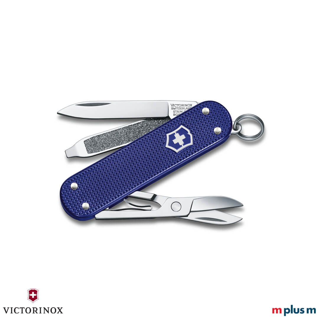 Victorinox Classic SD Alox in Night Dive Dunkelblau – robustes Schweizer Taschenmesser als Business-Werbeartikel