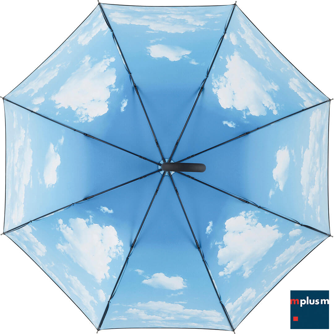 Wolken Motiv im Regenschirm Nature von Fare. Als Werbeartikel Give Away schön mit Logo zu bedrucken.