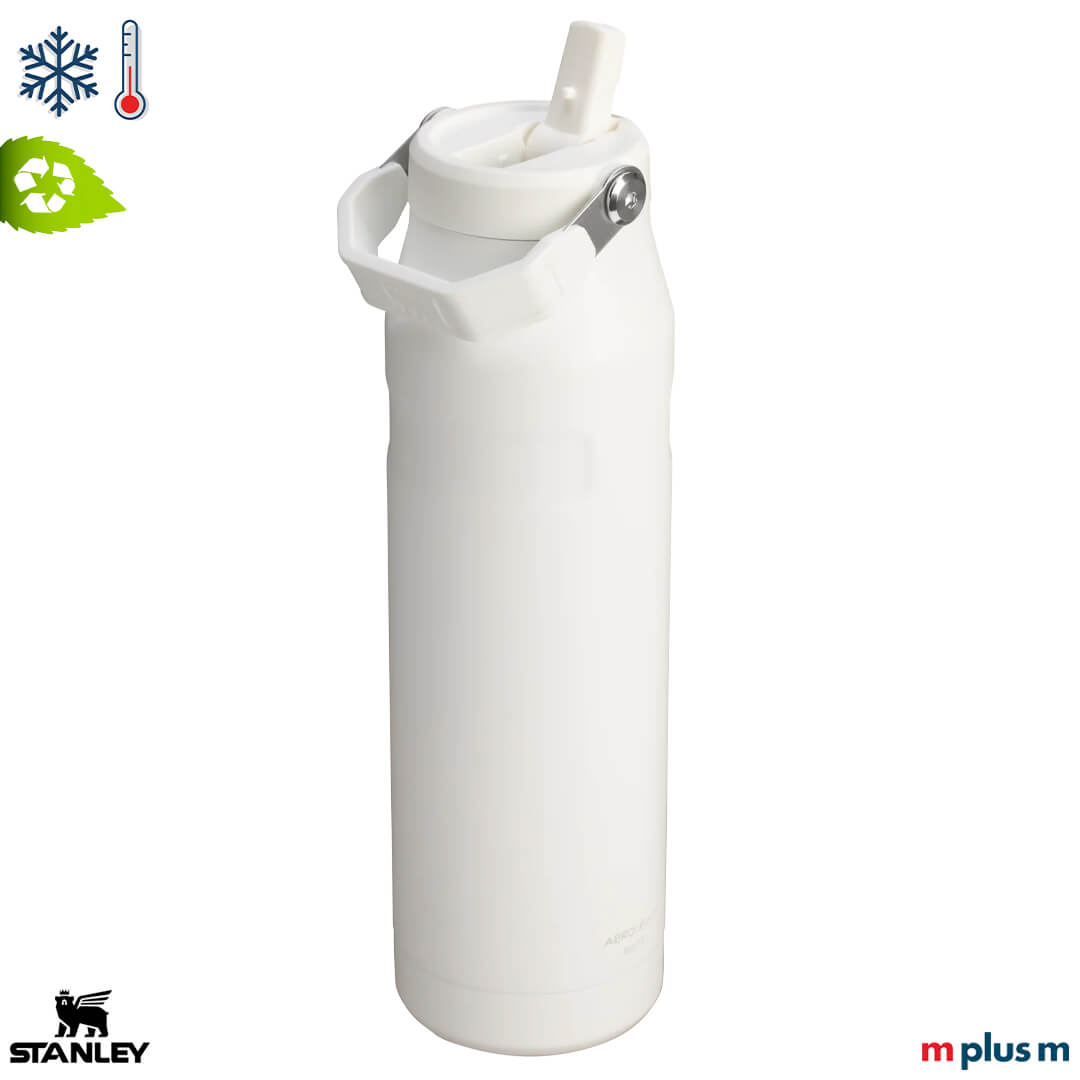 Stanley Trinkflasche IceFlow 1060ml in Weiß – mit Wunschlogo veredelbar