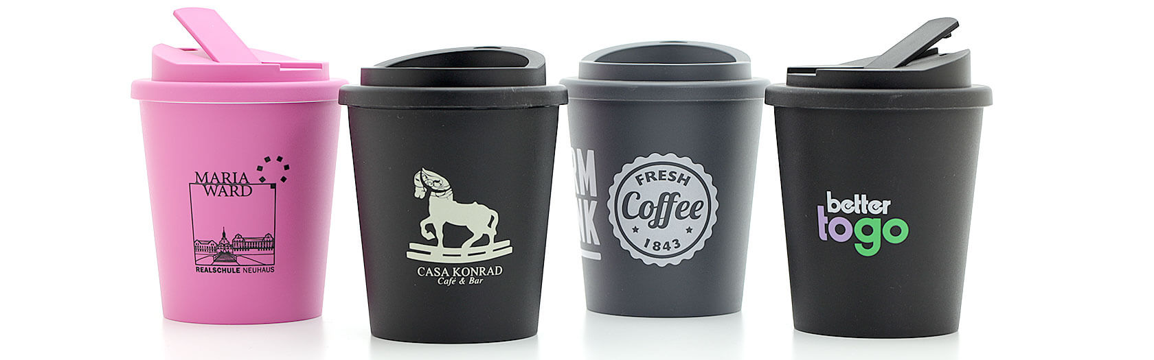 'Early Bird Coffee Shop' Kleiner Thermobecher - Banner 