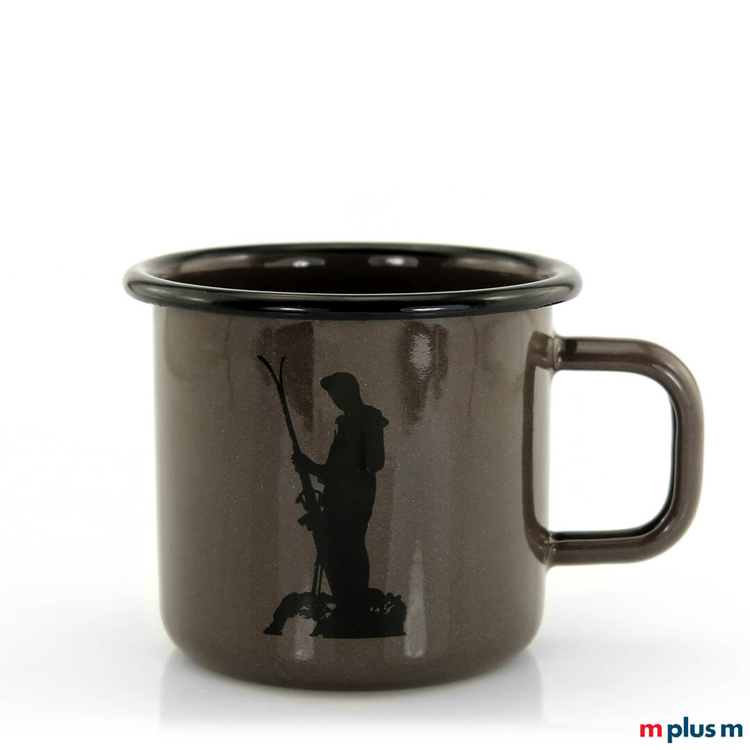 'Helena' Emaille Tasse Wunschfarbe