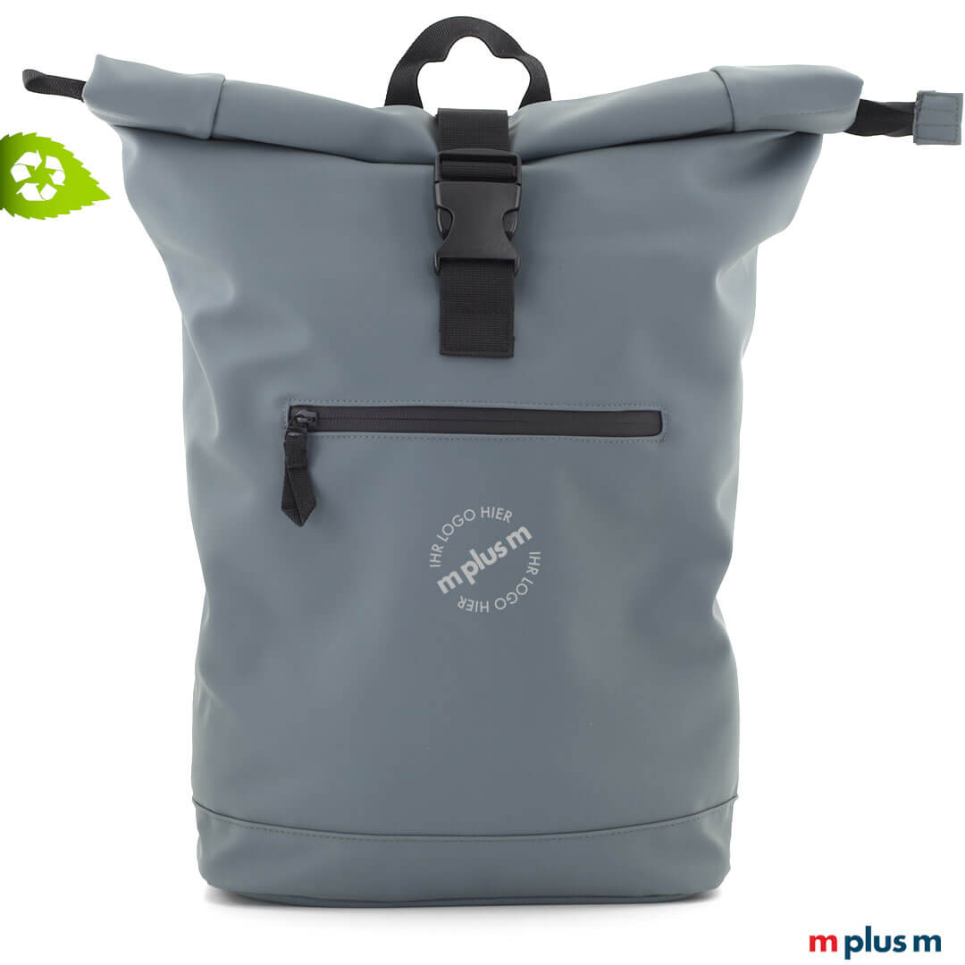 Schöner und preisgünstiger AquaPack Laptop Rucksack. Wasserfest und mit Rolltop Verschluss gut mit Logo zu bedrucken