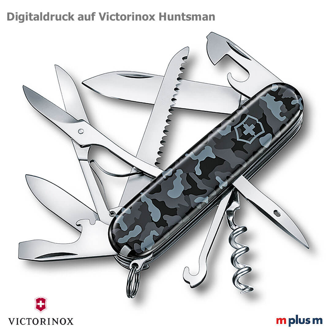  mit Digitaldruck: Victorinox Huntsman Taschenmesser als Merch Artikel